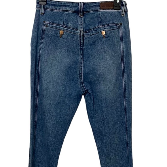 ROCK&ROLL DENIM - SZ 27 x 35” GR8 CONDITION - 10”FLARE - HIGH RISE - MED WASH B6 - Picture 2 of 12